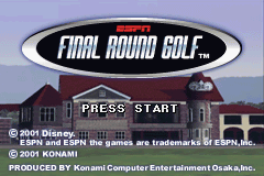 ESPN Final Round Golf Title Screen